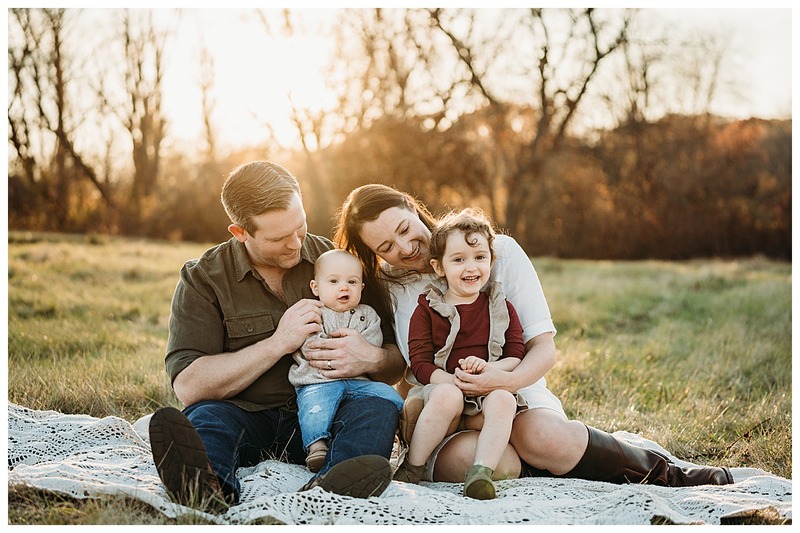 Original family portrait with outdoor background